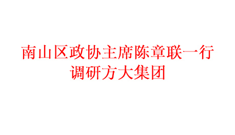 南山區(qū)政協(xié)主席陳章聯(lián)一行調(diào)研方大集團(tuán)