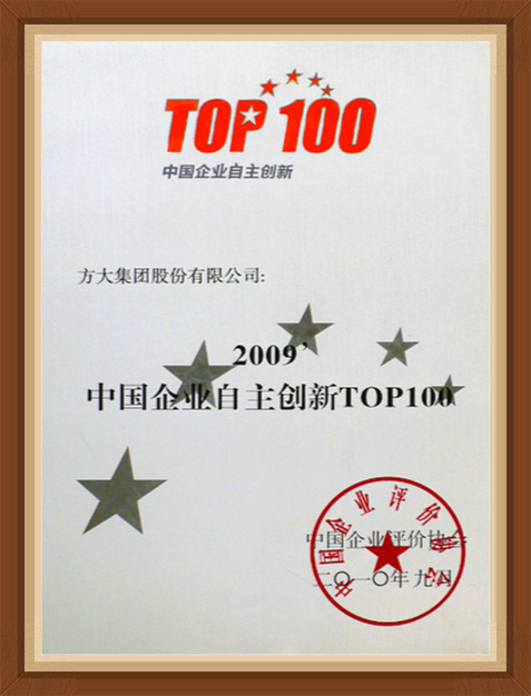 2009 中國企業(yè)自主創(chuàng)新100強(qiáng)